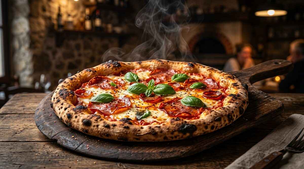 Pizza aus dem Ofen